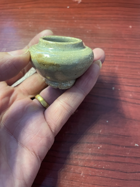 古玩陶瓷龍泉青瓷文房小水盂拍賣,當前價格399元