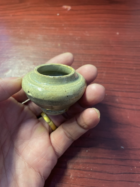 古玩陶瓷龍泉青瓷文房小水盂拍賣,當前價格399元