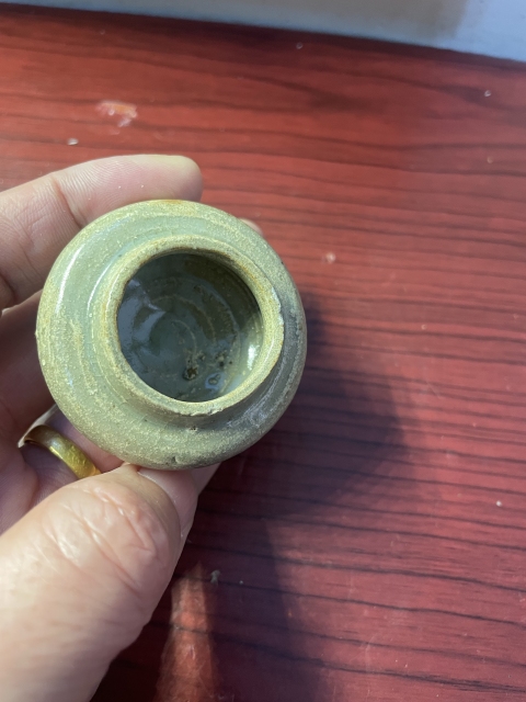 古玩陶瓷龍泉青瓷文房小水盂拍賣,當前價格399元