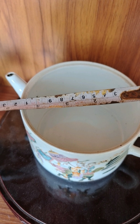 古玩陶瓷同治粉彩麒麟送子參壺拍賣,當(dāng)前價格1800元