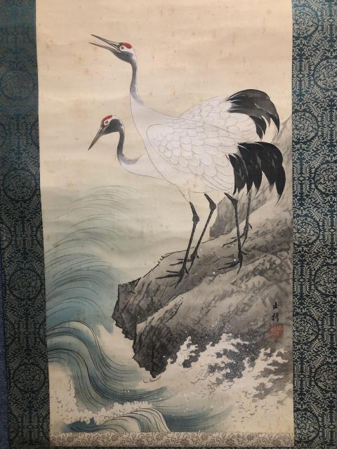 古玩字畫民國時期仙鶴圖拍賣,當前價格499元