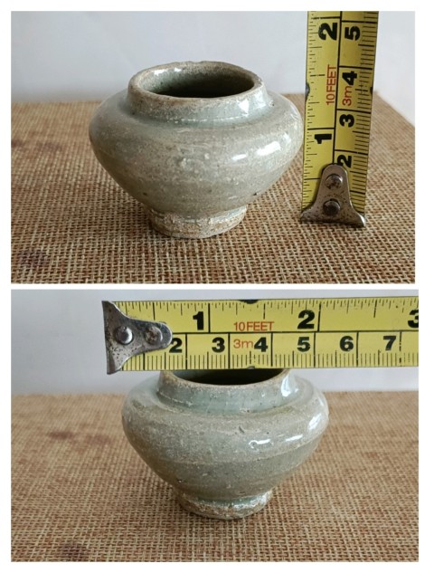古玩陶瓷龍泉青瓷文房小水盂拍賣,當前價格399元