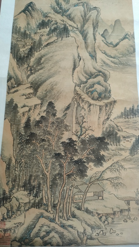 古玩字畫溪村訪友拍賣，當(dāng)前價格2000元