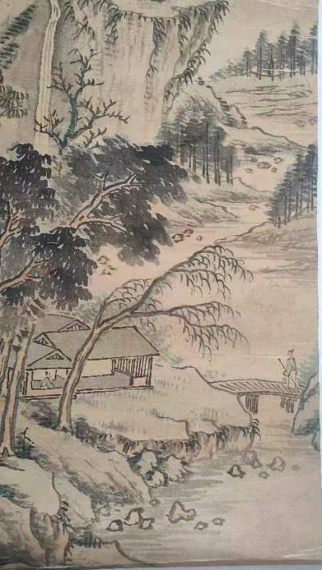 古玩字畫溪村訪友拍賣，當(dāng)前價格2000元