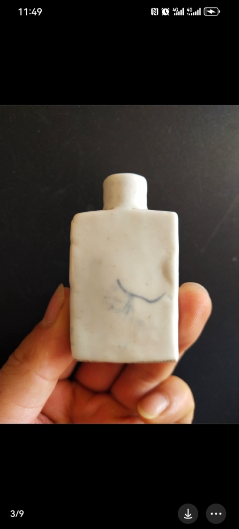 古玩陶瓷清代山水紋青花瓶鼻煙壺拍賣，當前價格600元