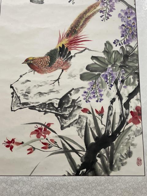 古玩字畫書軍款寫意花鳥拍賣，當前價格800元