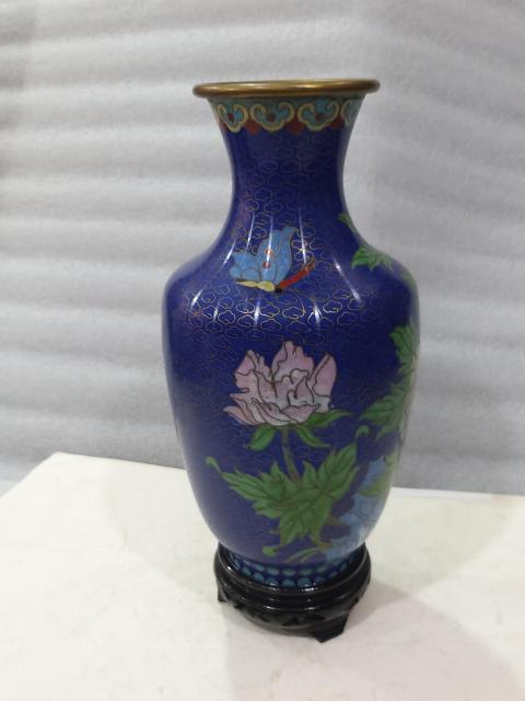 古玩雜項景泰藍銅瓶拍賣,當前價格688元