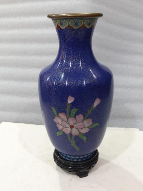 古玩雜項景泰藍銅瓶拍賣,當前價格688元