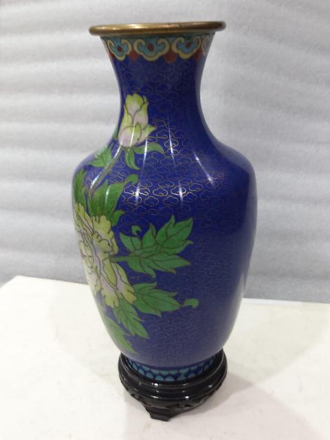 古玩雜項景泰藍銅瓶拍賣,當前價格688元
