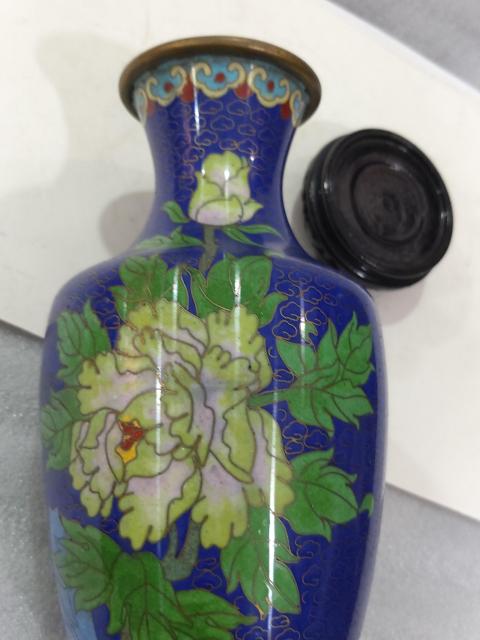 古玩雜項景泰藍銅瓶拍賣,當前價格688元