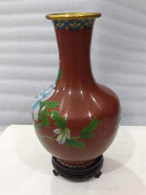 古玩雜項景泰藍銅瓶拍賣,當前價格780元