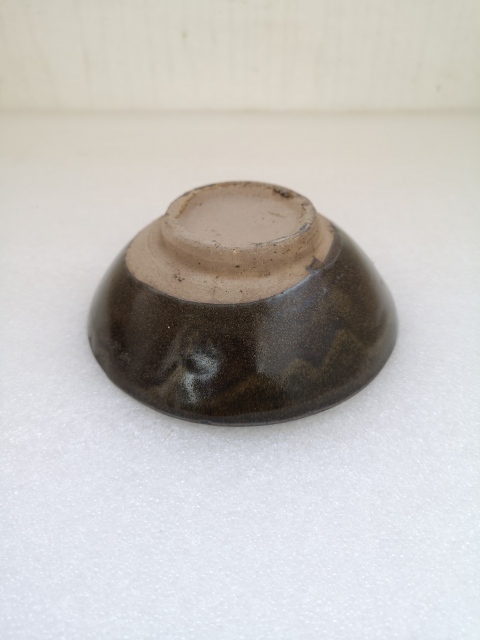 古玩陶瓷茶葉末釉澀圈圈足疊燒工藝碗拍賣,當前價格198元