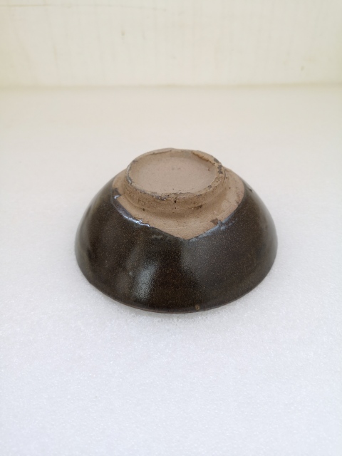 古玩陶瓷茶葉末釉澀圈圈足疊燒工藝碗拍賣,當前價格198元