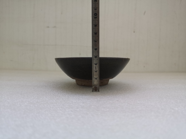 古玩陶瓷茶葉末釉澀圈圈足疊燒工藝碗拍賣,當前價格198元