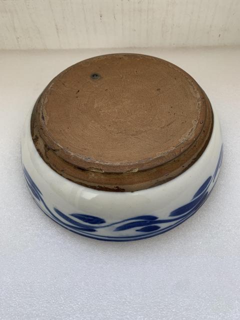 古玩陶瓷花卉紋青花深盤拍賣,當前價格988元