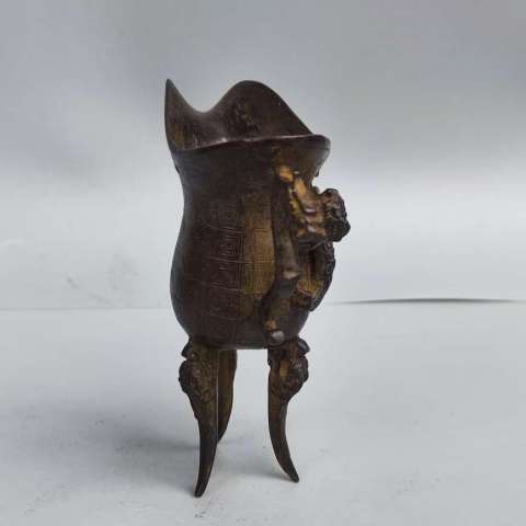 古玩雜項(xiàng)（特價(jià)）清代精品爵杯拍賣，當(dāng)前價(jià)格980元