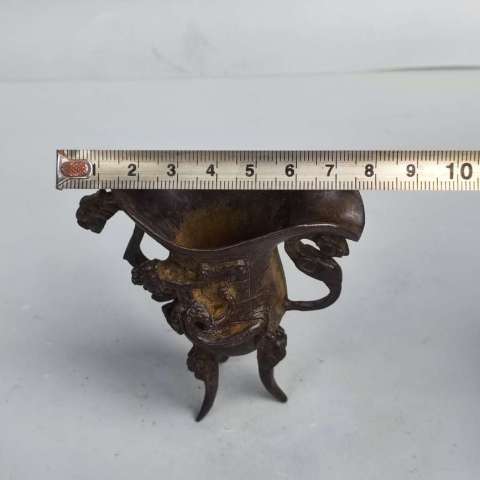 古玩雜項(xiàng)（特價(jià)）清代精品爵杯拍賣，當(dāng)前價(jià)格980元