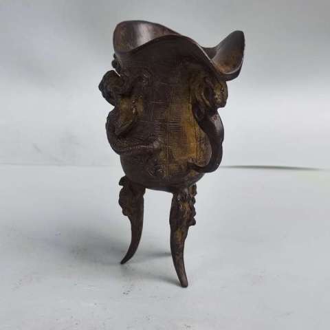 古玩雜項(xiàng)（特價(jià)）清代精品爵杯拍賣，當(dāng)前價(jià)格980元