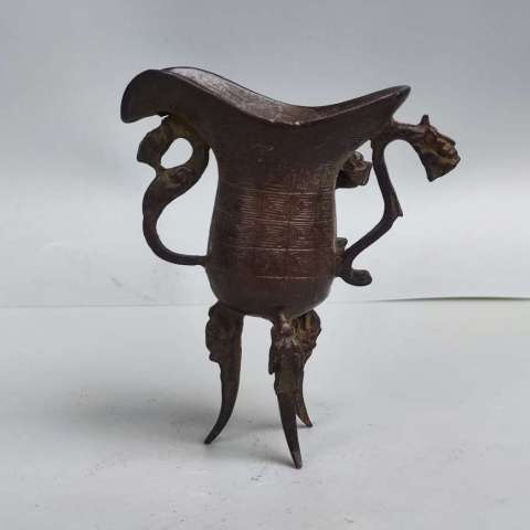 古玩雜項(xiàng)（特價(jià)）清代精品爵杯拍賣，當(dāng)前價(jià)格980元