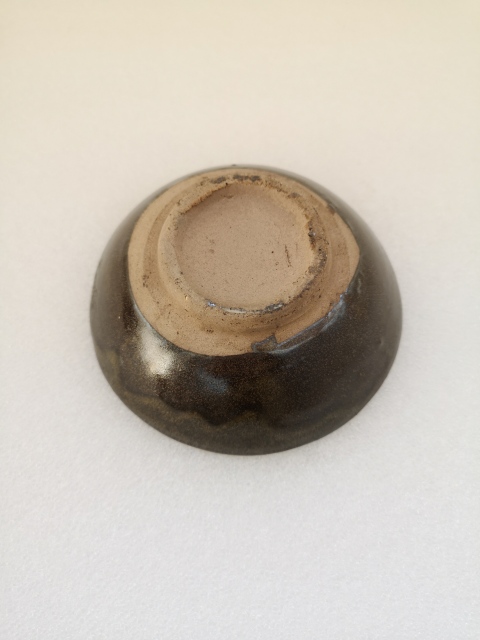 古玩陶瓷茶葉末釉澀圈圈足疊燒工藝碗拍賣,當前價格198元