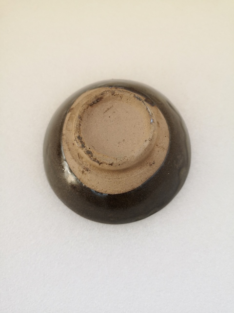 古玩陶瓷茶葉末釉澀圈圈足疊燒工藝碗拍賣,當前價格198元