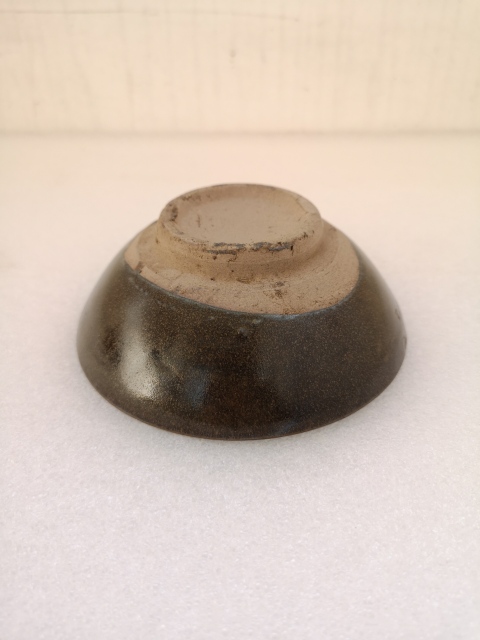 古玩陶瓷茶葉末釉澀圈圈足疊燒工藝碗拍賣,當前價格198元