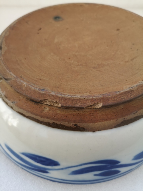 古玩陶瓷花卉紋青花深盤拍賣,當前價格988元