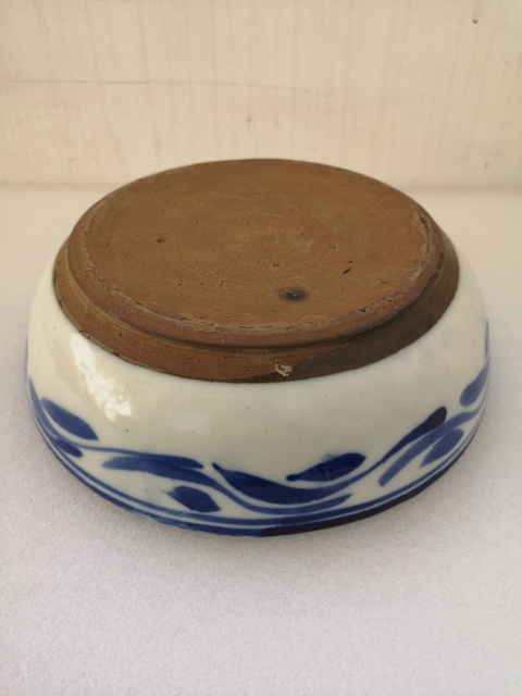 古玩陶瓷花卉紋青花深盤拍賣,當前價格988元