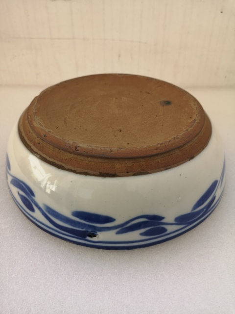 古玩陶瓷花卉紋青花深盤拍賣,當前價格988元