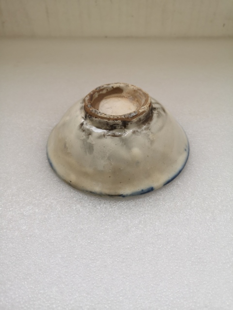 古玩陶瓷清早期磁州窯青花三魚圖小碗拍賣,當前價格680元
