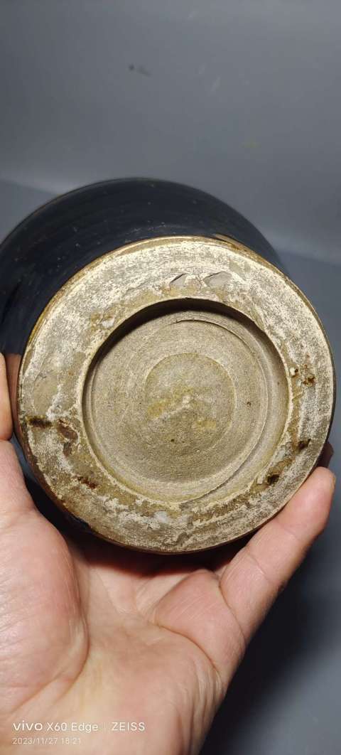 古玩陶瓷磁州窯褐釉刻水波紋梅瓶拍賣,當前價格3600元