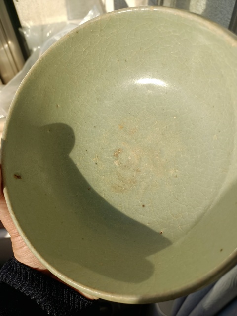 古玩陶瓷元代龍泉青瓷唇口碗拍賣,當(dāng)前價(jià)格1980元