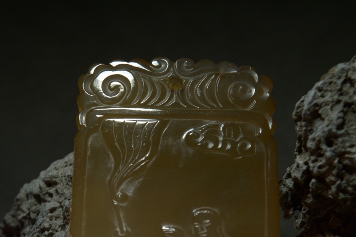 古玩玉器瑪瑙雕“仙人煉丹”牌拍賣，當前價格10000元