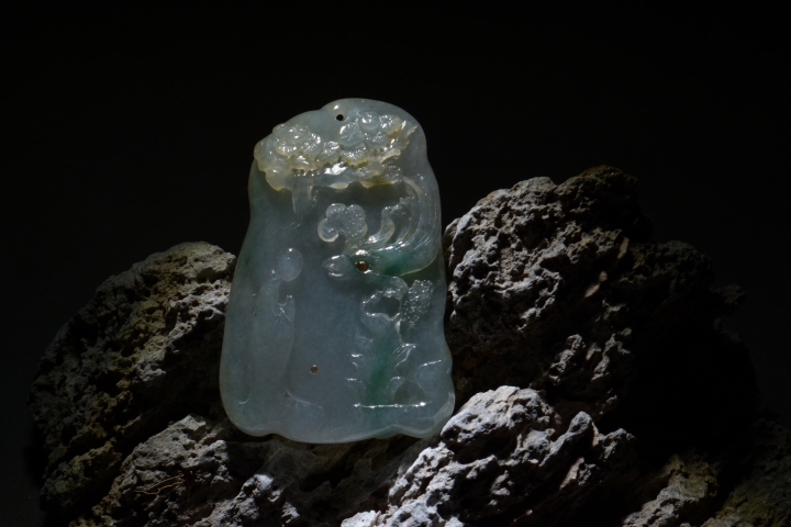 古玩玉器翡翠雕“悟道”掛牌拍賣，當(dāng)前價(jià)格15000元