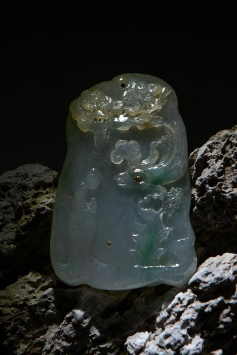 古玩玉器翡翠雕“悟道”掛牌拍賣，當(dāng)前價(jià)格15000元