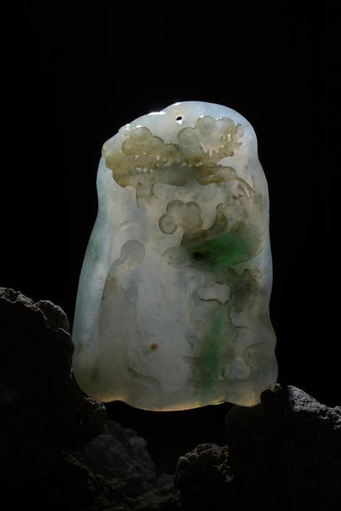 古玩玉器翡翠雕“悟道”掛牌拍賣，當(dāng)前價(jià)格15000元