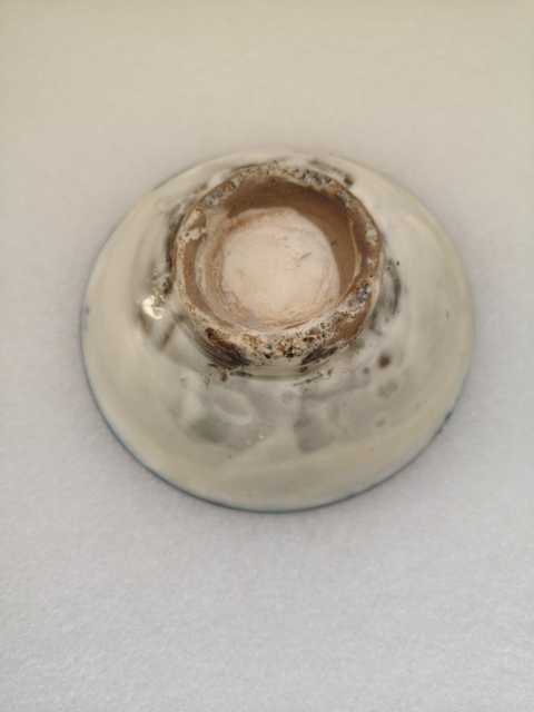 古玩陶瓷清早期磁州窯青花三魚圖小碗拍賣,當前價格680元