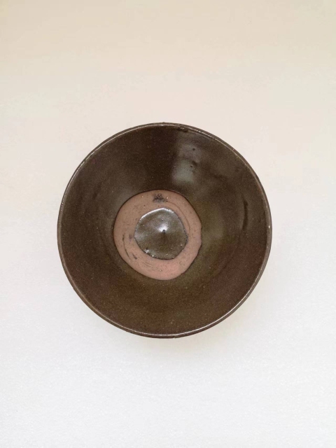 古玩陶瓷明代褐釉澀圈圈足疊燒工藝碗拍賣，當前價格198元