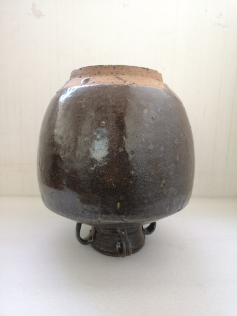 古玩陶瓷清早期褐釉四系罐拍賣,當前價格1100元