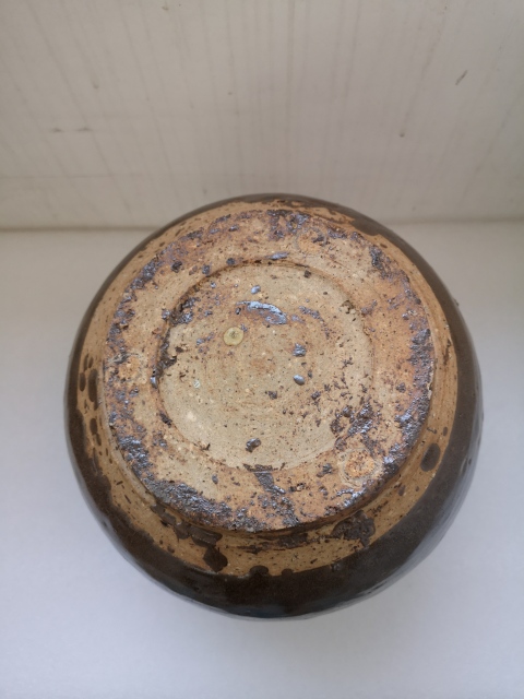 古玩陶瓷清早期褐釉四系罐拍賣,當前價格1100元