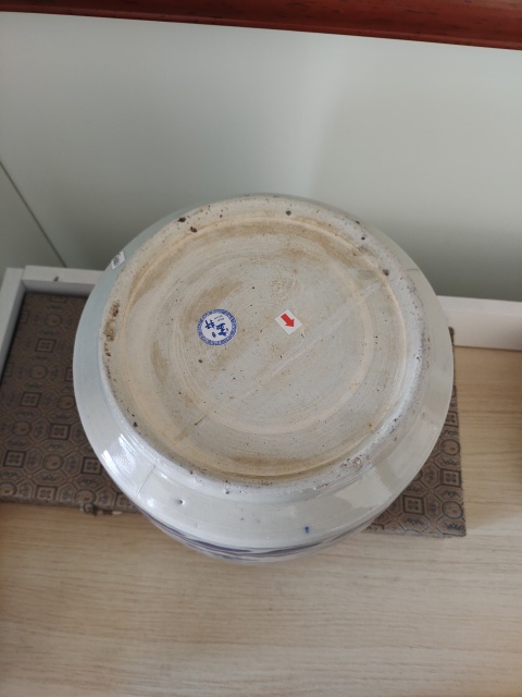 古玩陶瓷清咸豐青花雙龍戲珠紋筒式香爐拍賣，當前價格980元