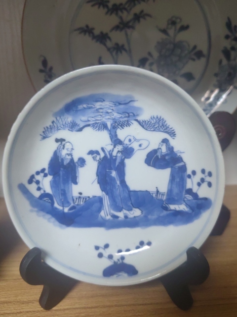 古玩陶瓷三星高照圖盤拍賣，當前價格880元