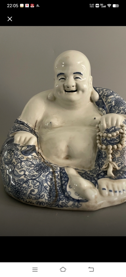 古玩陶瓷彌勒佛瓷塑拍賣，當(dāng)前價格1999元