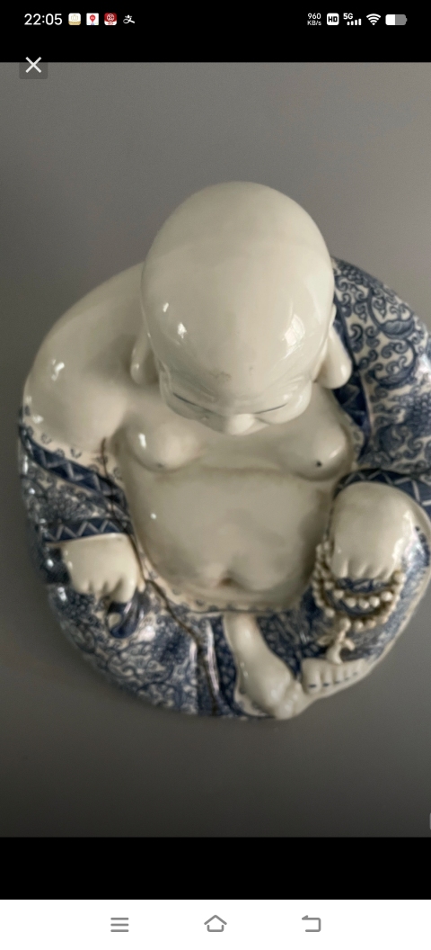 古玩陶瓷彌勒佛瓷塑拍賣，當(dāng)前價格1999元