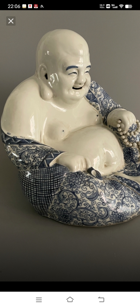 古玩陶瓷彌勒佛瓷塑拍賣，當(dāng)前價格1999元