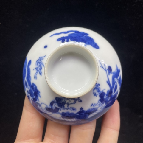 古玩陶瓷清道光青花人物蓋拍賣,當(dāng)前價(jià)格333元
