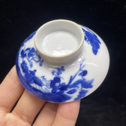 古玩陶瓷清道光青花人物蓋拍賣,當(dāng)前價(jià)格333元