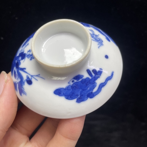 古玩陶瓷清道光青花人物蓋拍賣,當(dāng)前價(jià)格333元