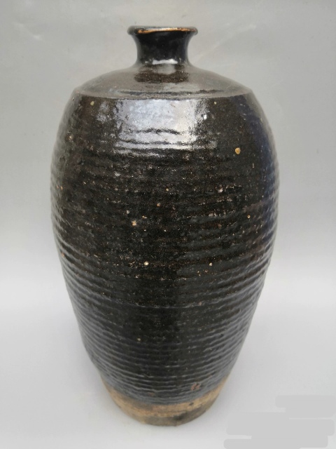 古玩陶瓷元到明早黑釉梅瓶拍賣,當(dāng)前價格1800元