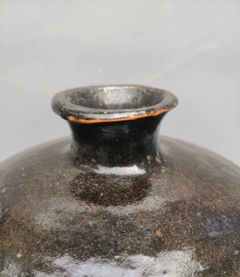 古玩陶瓷元到明早黑釉梅瓶拍賣,當(dāng)前價格1800元